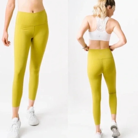 Zyia Active Pants - Zyia Active Women Size 4 Pistachio Stretch Hi-Rise Luxe 7/8 Tight Leggings